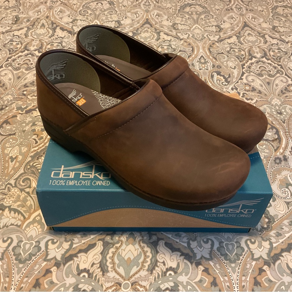 Mint Dansko PRO XP 2.0 Brown Oiled Leather Clogs Mens Sz 47 US 13.5-14